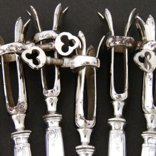  Sterling Silver 12pc Manche a Gigot or Lamb Serving Implement Set