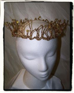 Golden Flame Fae Crown Tiaratudor Renaissance Costume