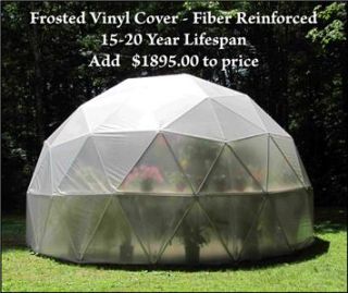 Greenhouse Geodesic Dome 18 ft with Marine Poly Cover