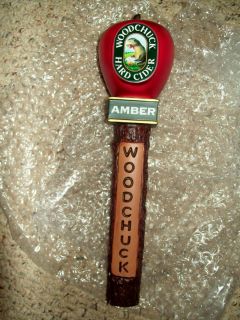 Woodchuck Hard Cider Amber Apple Wooden Figural Tap Handle 12 New