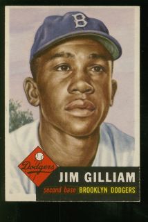 1953TOPPS Jim Gilliam 258 400 00 NRMT