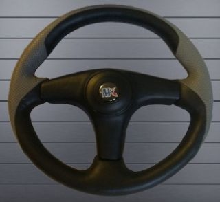  POLARIS Ranger steering wheel golf cart W/Adapter 3 spoke BLACK SILVER
