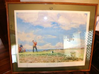 Jack Nicklaus 9th Hole of the 1967 British golf open print sign by