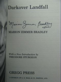  Landfall by Marion Zimmer Bradley Gregg Press 1978 0839824041