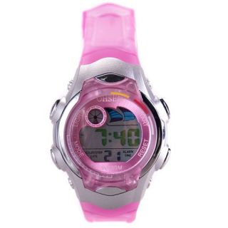  Lovely Pink Band Water Digital Outdoor Sport Quartz Wrist Watch