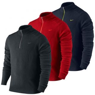 2013 Nike 1 2 Zip Lambswoool Golf Jumper Mens Sweater