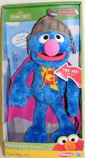 Talking Super Grover New Sesame Street Plush Doll Exclusive 14