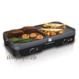  Beach 38546 3 in One Grill/Griddle Non stick w/ Removable Grids NEW