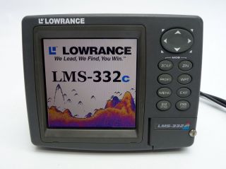 LOWRANCE LMS 332C HEAD UNIT SONAR FISH FINDER GPS RECEIVER FISHFINDER