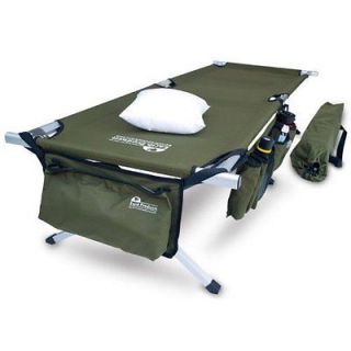Earth Products Jamboree Military Style Folding Cot, Free Side storage
