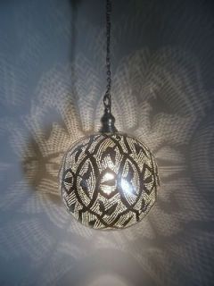 silver plated egyptian moroccan hanging lamp lantern from egypt time