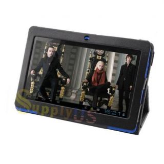  Google Android 4.0 Blue Tablet PC Capacitive Touch Screen Wifi + Case