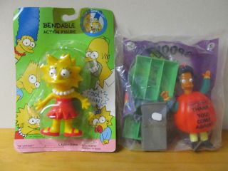 1990 Jesco Groening Simpsons Lisa Bend Bendable w/ Spooky Light up Apu