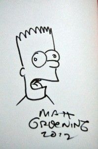  Comic HC Book Signed Matt Groening Bongo SDCC Comic Con 2012