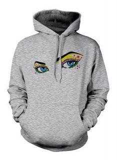  Female Eyes With Pastel Mascara And Sparkles Art Hoodie Sweatshirt