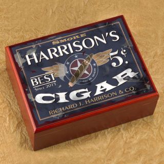 Personalized Cigar Humidor Groomsmen Gift