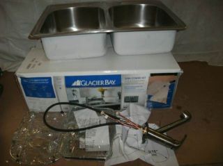 Glacier Bay 20ga Stainless Steel Sink Combo Kit 551272