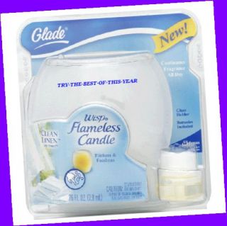 Glade Wisp Flameless Candle Clean Linen