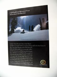 Beaver Creek Colorado Grouse Mountain Ski Scene 1995 Ad