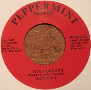 Gordon II Very RARE Atlanta Modern Soul 45 on Peppermint Love Forever