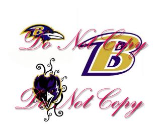 Baltimore Raven Nail Art Decals Waterslide Set of 60 3 Different