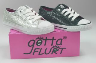 Gotta Flurt CA Discog Girls Glitter Sneaker for Dance or Street Wear