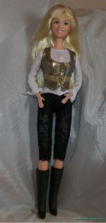 2007 Disney Hannah Montana Doll Rock Star Black Lace Outfit Miley