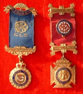 Vintage Raob Enamelled Medals Jewels Westbury Lodge 4766 1931 33 47