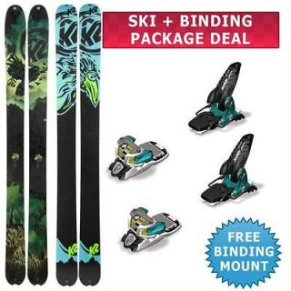 K2 SideSeth Skis 2013 + Marker Jester 16 Bindings White Black Teal