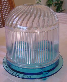  Pre 1890 Glass Blue Clear Dome Bug Fly Wasp Bee Trap Catcher
