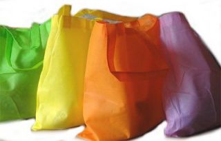 Wholesale Lot 50 Neon Totes/Tote Shopping Bags 4 Assorted Neon Color