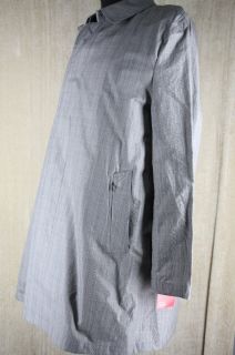 Sanyo Fashion House Gray Glen Plaid 100% Cotton Trench Coat size 42R $