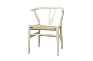 Danish Mid Century Modern Y Style Back Wood Dining Side Chair