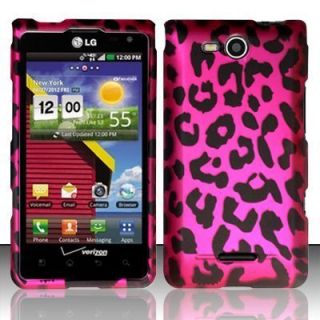 For LG Lucid 4G Rubberized Hard Protector Case Phone Cover Hot Pink