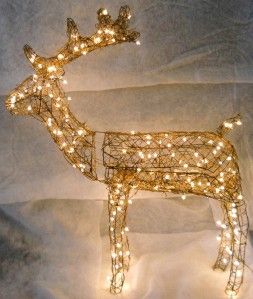 Grapevine Animated Buck Reindeer Lighted Christmas Deer Yard