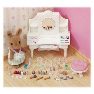Dollhouse Calico Critters Hannah Hollywood Furniture Vanity Make Up 28