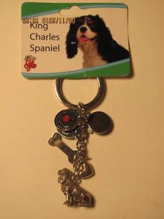 King Charles Spaniel Dog Key Chain with Charms R$9.99