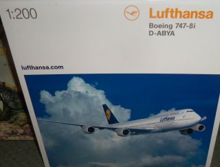 Herpa 1 200 747 8i Lufthansa Airlines D Abya