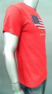 Faded Glory Patriotic Flag Mens Short XL Red Comfort Basic Tee T Shirt