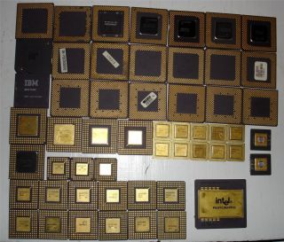 52 CERAMIC CPU High Grade Yield 34 oz GOLD SCRAP RECOVERY 970 gram ( 2
