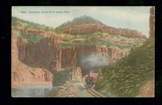 Palisades Grand River Canon Colo Railroad Scene
