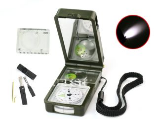 Hunt 10 in 1 Army Green Camp Hiking Survival Outdoor Tools Compass
