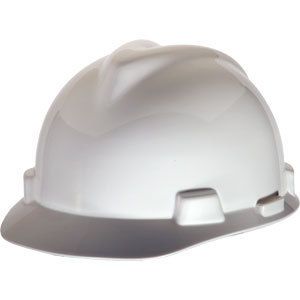 MSA V Gard 10057441 Hard Hat w Suspension White
