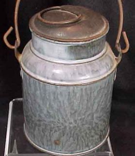 Gray Graniteware Milk Can Small Size with Lid WOW