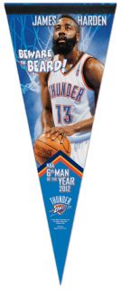 James Harden BEWARE THE BEARD Oklahoma City Thunder 2012 Premium Felt