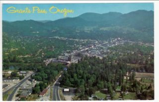 Grants Pass or Close Aerial View Postcard