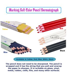 Paper Wrapped Dermatograph Soft Color Pencils 1 Dozen