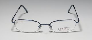 New Coach Greenwich 304 51 19 140 Blue Half Rim Eyeglass Glasses