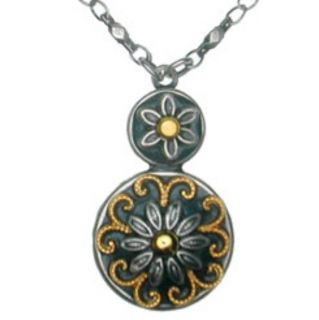 Michal Golan Silver Gold RARE Flower Necklace