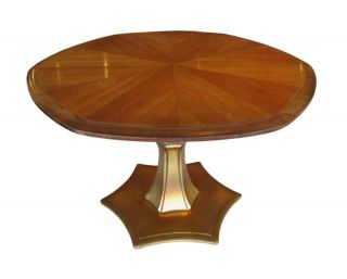 Mahogany Gold Coffee Dining Table Drexel Plaudit Line